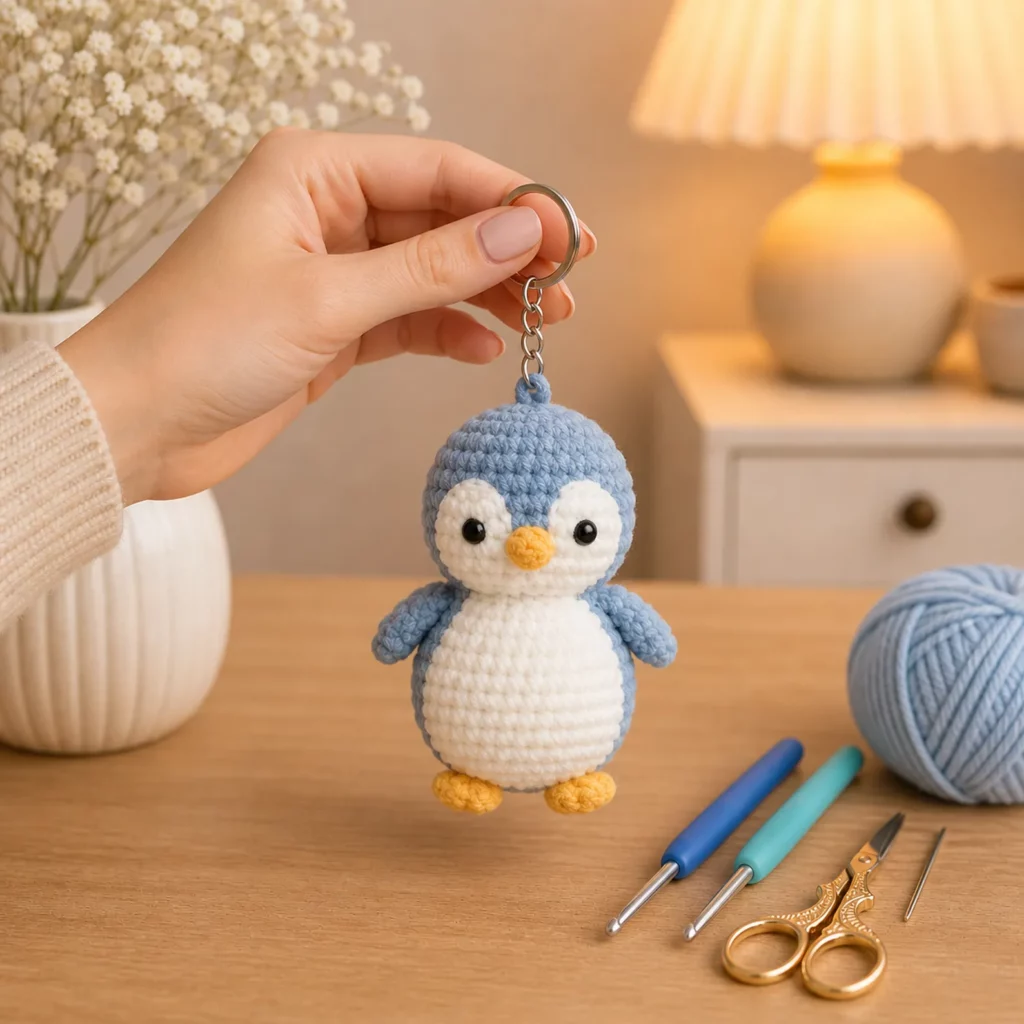 Cute Mini Penguin Keychain Amigurumi Crochet Pattern ( Tutorial-Style Guide) (photo 2)