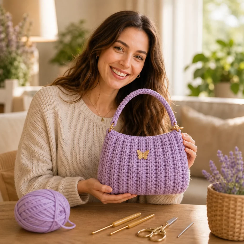Mini Ribbed Crochet Handbag Pattern (photo 2)
