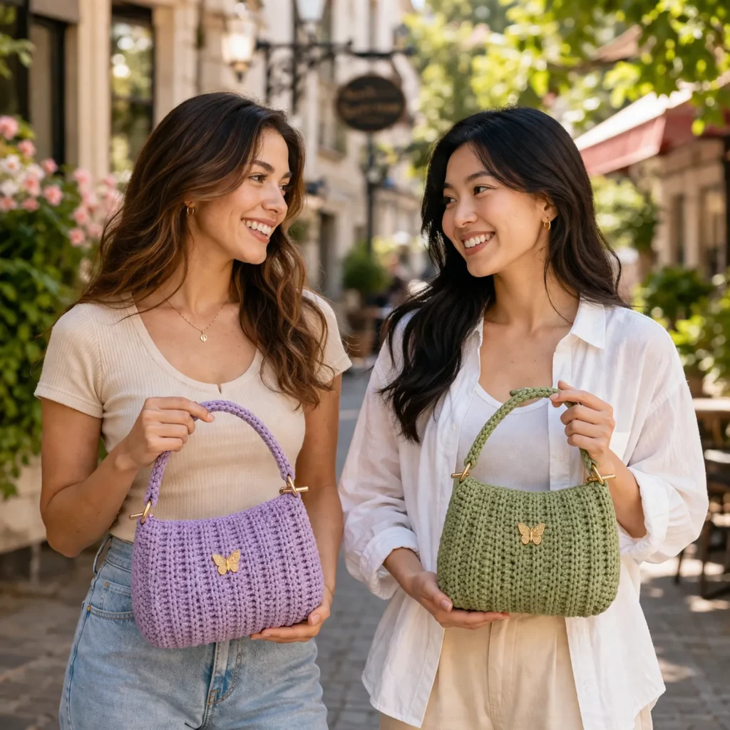 Mini Ribbed Crochet Handbag Pattern (photo 3)