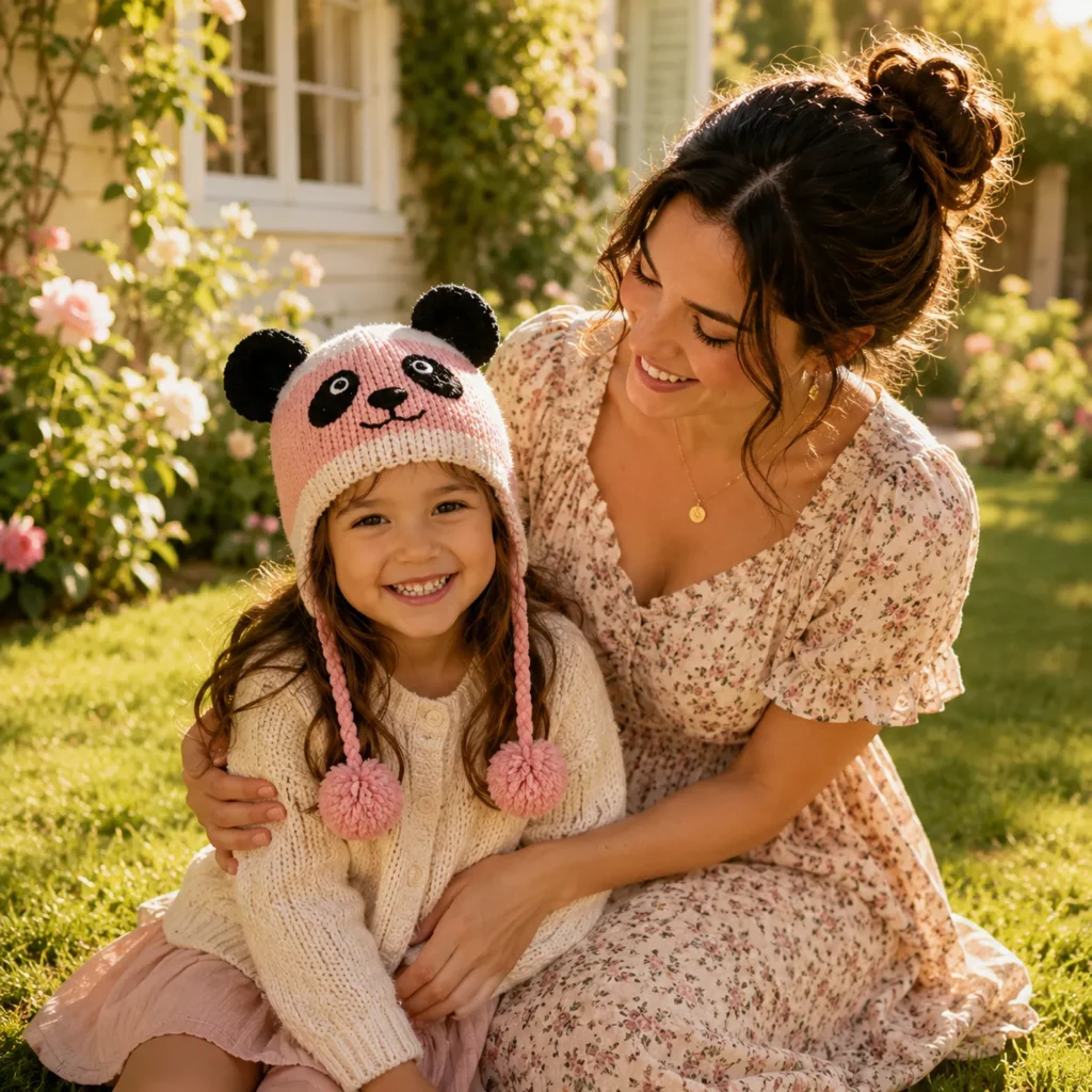 Panda Earflap Hat Crochet Pattern: A Cozy, Kid-Friendly Winter Beanie With Pom-Poms and Cute Panda Face (photo 2)