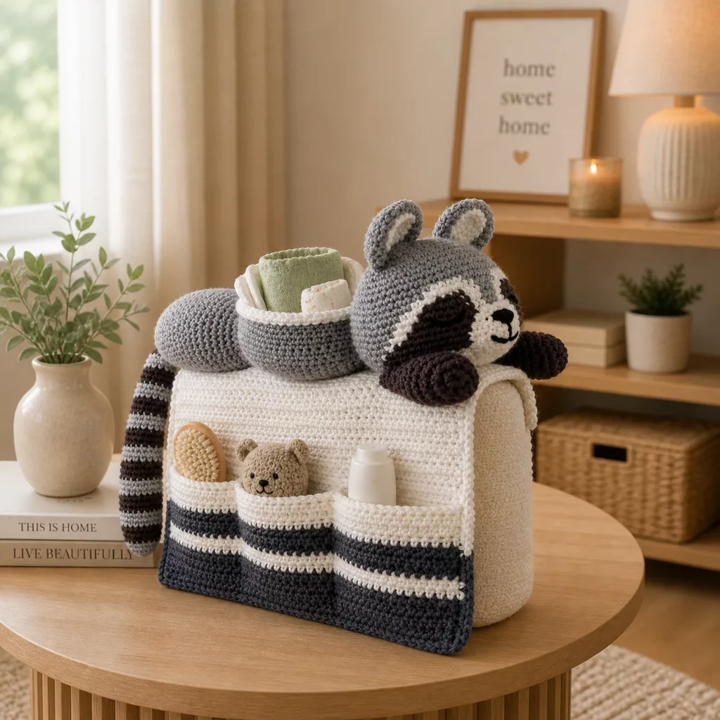 Raccoon Lovey Crochet Pattern (photo 1)