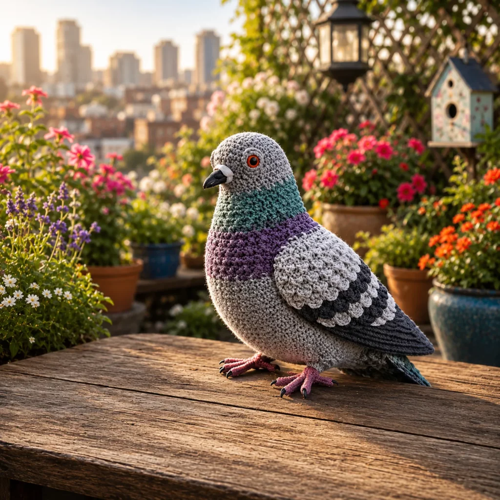 Realistic Amigurumi Pigeon Crochet Pattern: A Beginner-Friendly Plush Bird With Layered Wings (photo 2)