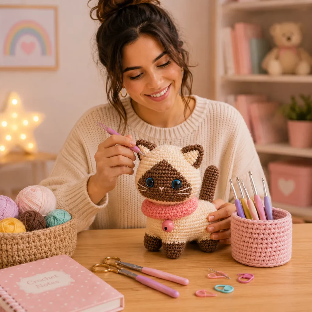 Siamese Cat Amigurumi Crochet Pattern (photo 2)