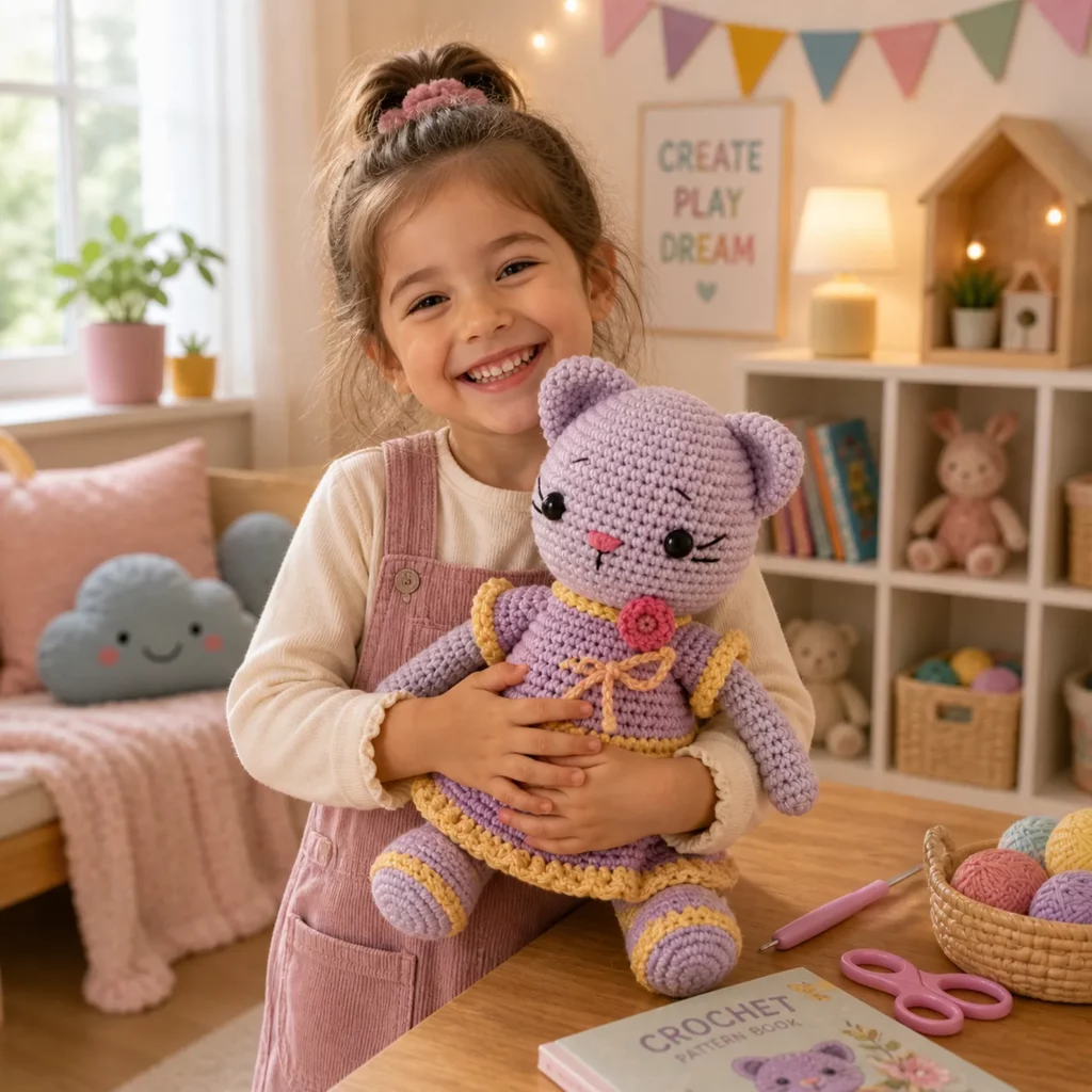 Sweet Teddy Bear Doll Crochet Pattern (photo 3)