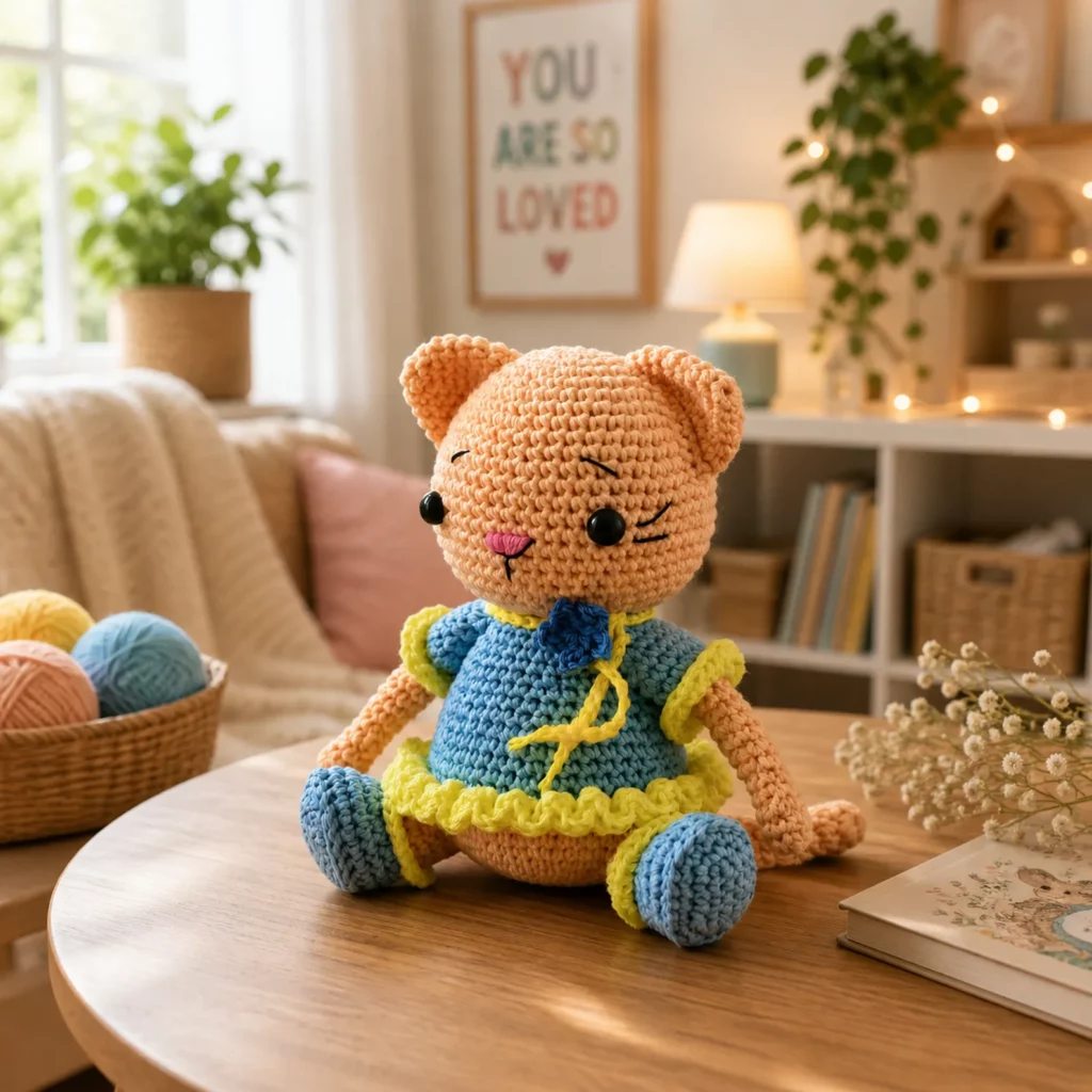 Sweet Teddy Bear Doll Crochet Pattern (photo 1)