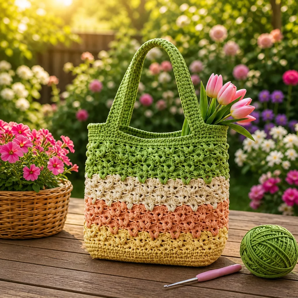 Textured Crochet Tote Bag Crochet Pattern (photo 2)