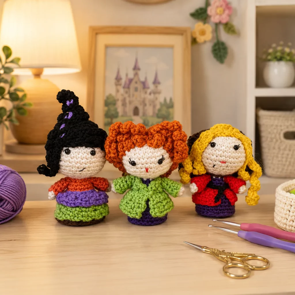Three Little Witch Amigurumi Crochet Pattern Set (photo 2)