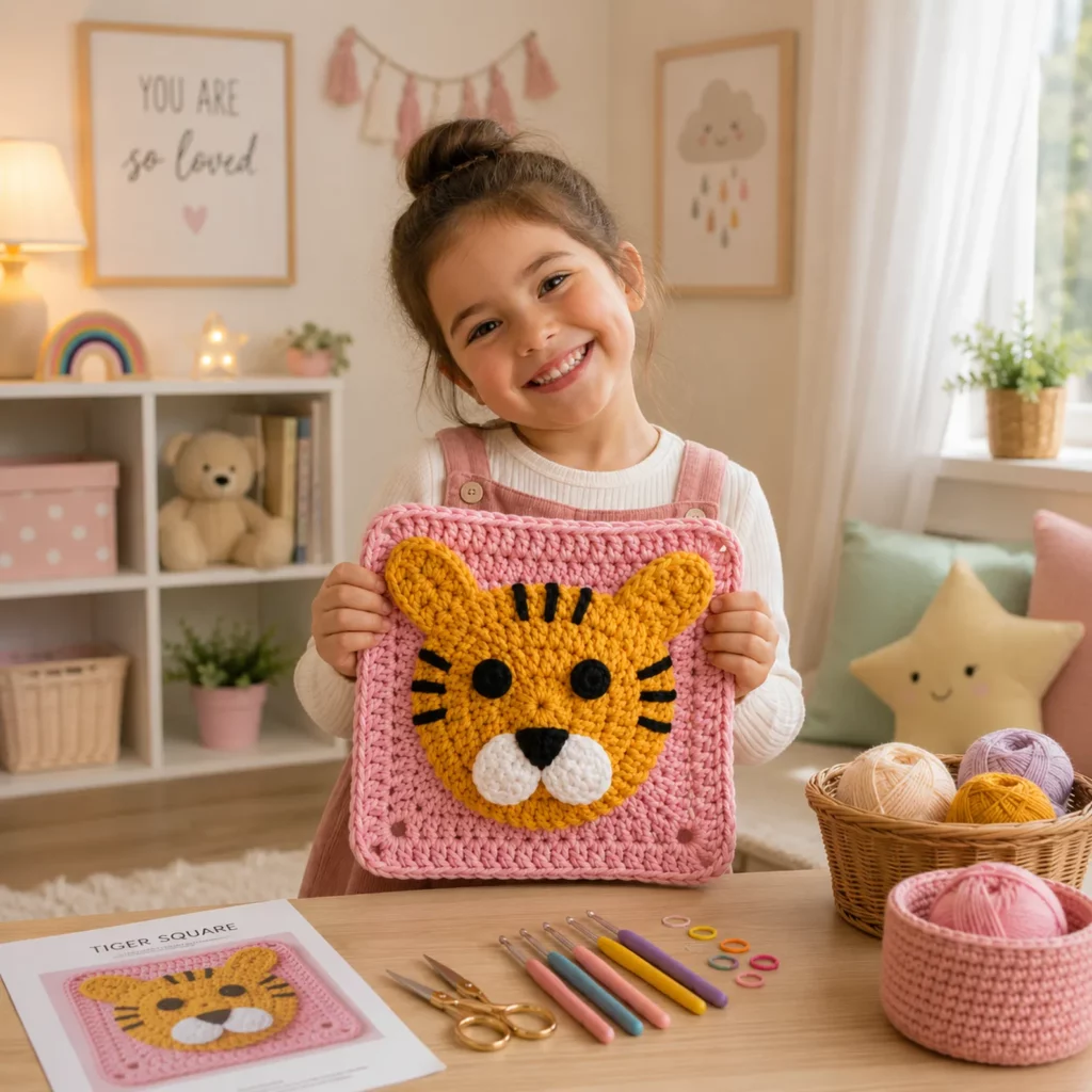 Tiger Granny Square Crochet Pattern (photo 3)