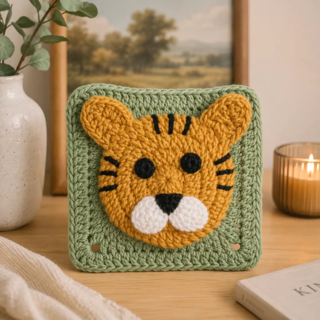 Tiger Granny Square Crochet Pattern (photo 1)