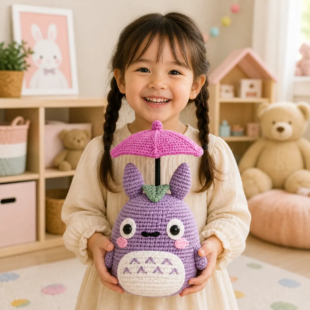 Totoro-Inspired Umbrella Amigurumi Crochet Pattern (photo 3)