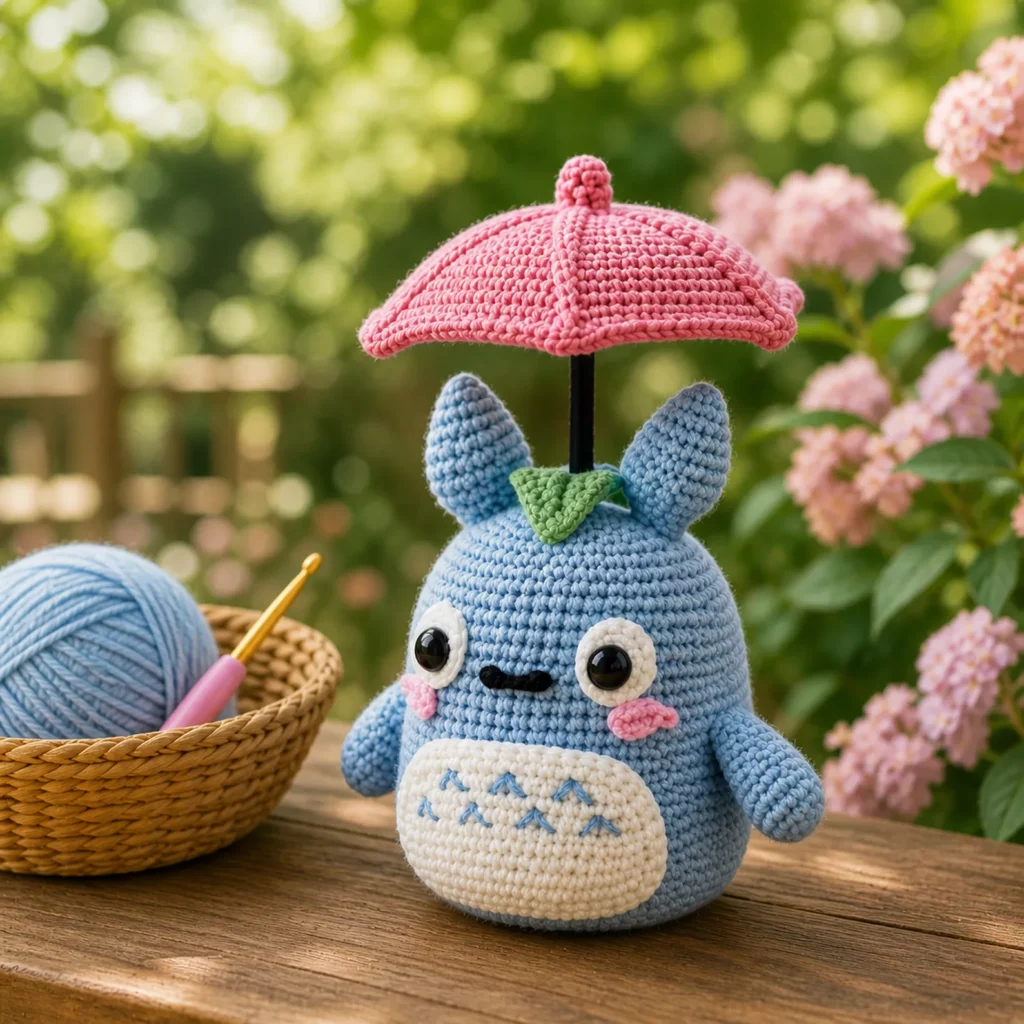Totoro-Inspired Umbrella Amigurumi Crochet Pattern (photo 2)