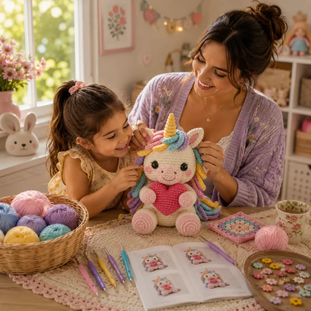 Unicorn Amigurumi Crochet Pattern: A Soft, Beginner-Friendly Plush That Hugs a Heart (photo 2)