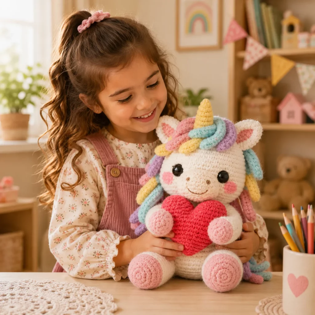 Unicorn Amigurumi Crochet Pattern: A Soft, Beginner-Friendly Plush That Hugs a Heart (photo 3)