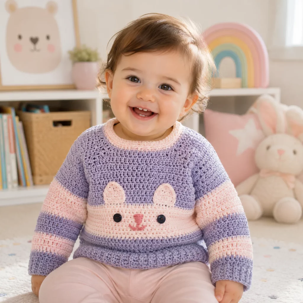Adorable Crochet Bear Sweater for Kids – Easy Crochet Pattern for a Cute Handmade Children’s Pullover (photo 3)