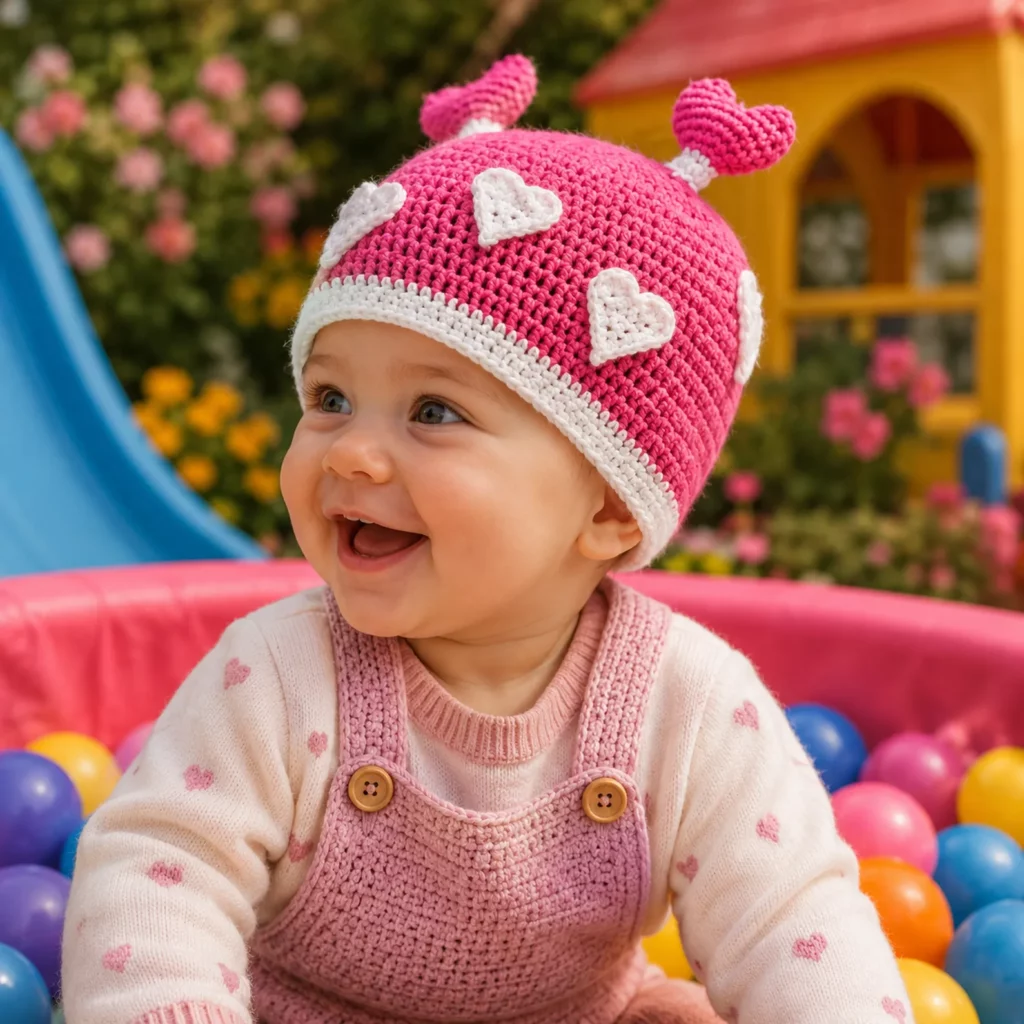 Adorable Heart Baby Crochet Hat Pattern – A Sweet and Easy Crochet Pattern for Little Ones (photo 3)