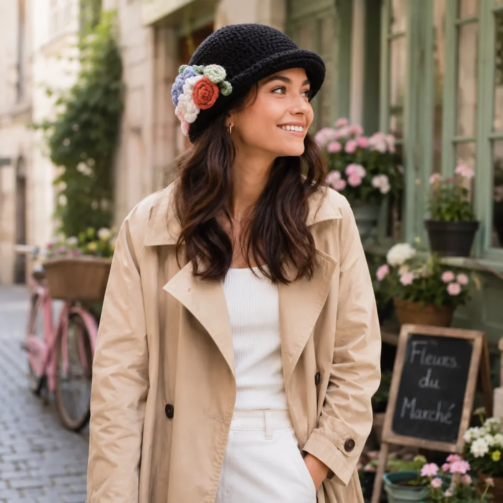 Charming Floral Crochet Cloche Hat Pattern – A Vintage-Inspired Crochet Pattern with Elegant Handmade Flowers (photo 3)