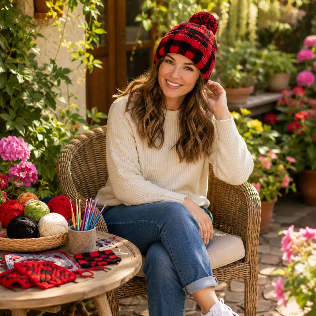 Classic Buffalo Plaid Crochet Beanie Pattern – A Cozy Winter Hat You’ll Love to Make (photo 2)