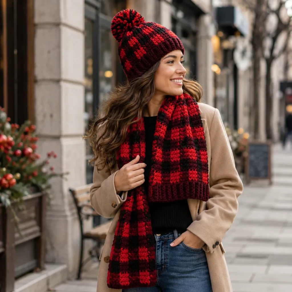 Classic Buffalo Plaid Crochet Beanie Pattern – A Cozy Winter Hat You’ll Love to Make (photo 3)