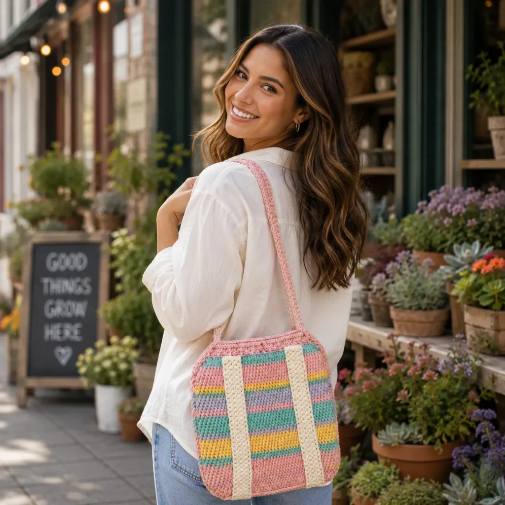 Colorful Striped Crochet Tote Bag Pattern: A Bright and Practical DIY Crochet Project (photo 3)