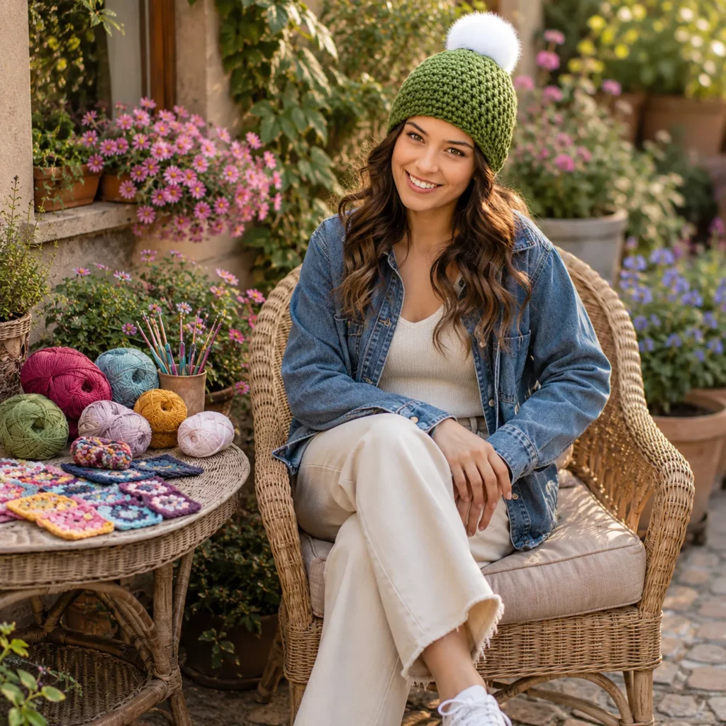 Cozy Green Crochet Beanie Pattern – A Stylish and Easy Crochet Hat for Every Winter Adventure (photo 2)