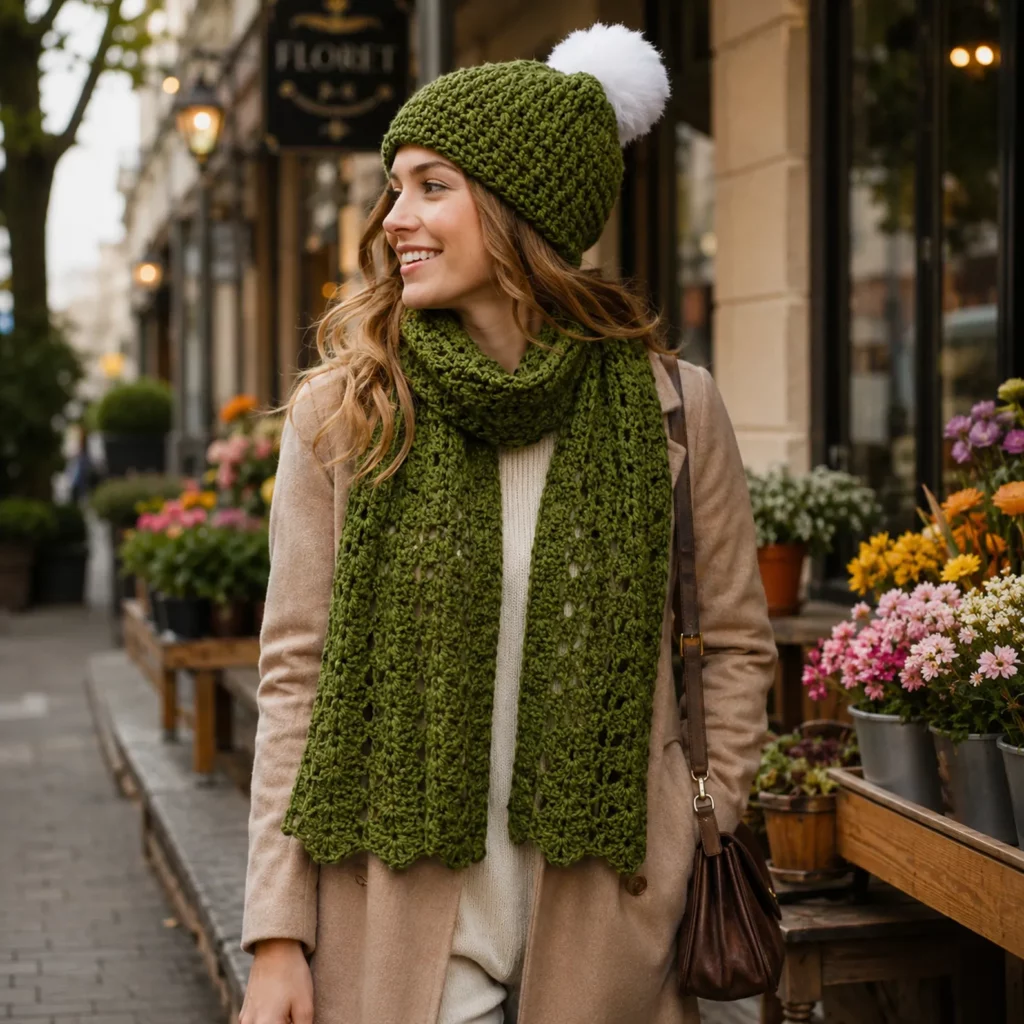 Cozy Green Crochet Beanie Pattern – A Stylish and Easy Crochet Hat for Every Winter Adventure (photo 3)