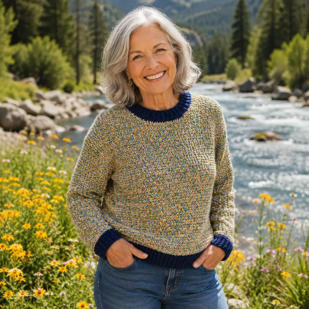 Cozy Speckled Crochet Pattern for a Women’s Oversized Sweater (photo 3)