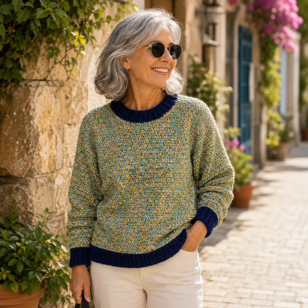Cozy Speckled Crochet Pattern for a Women’s Oversized Sweater (photo 1)