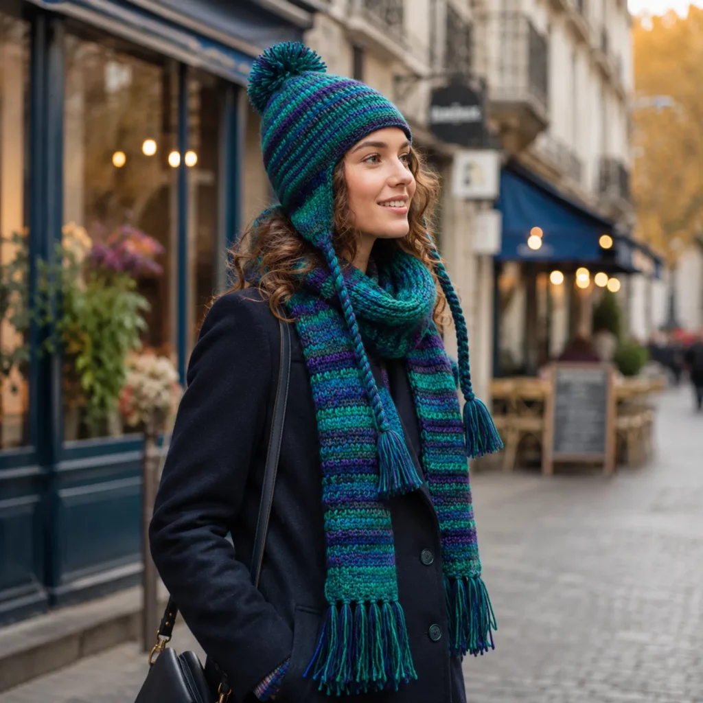 Cozy Striped Crochet Earflap Hat Pattern – A Warm and Stylish Winter Essential (photo 3)
