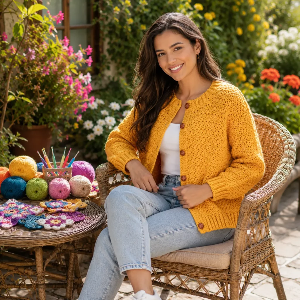 Cozy Textured Crochet Cardigan Pattern – A Timeless Handmade Sweater for Every Season (photo 2)