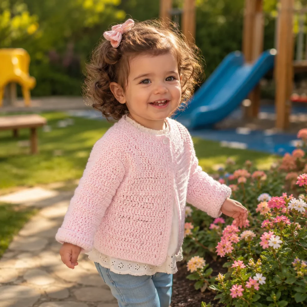 Cute Baby Bear Crochet Cardigan and Hat Pattern – An Adorable Handmade Set for Newborns (photo 3)