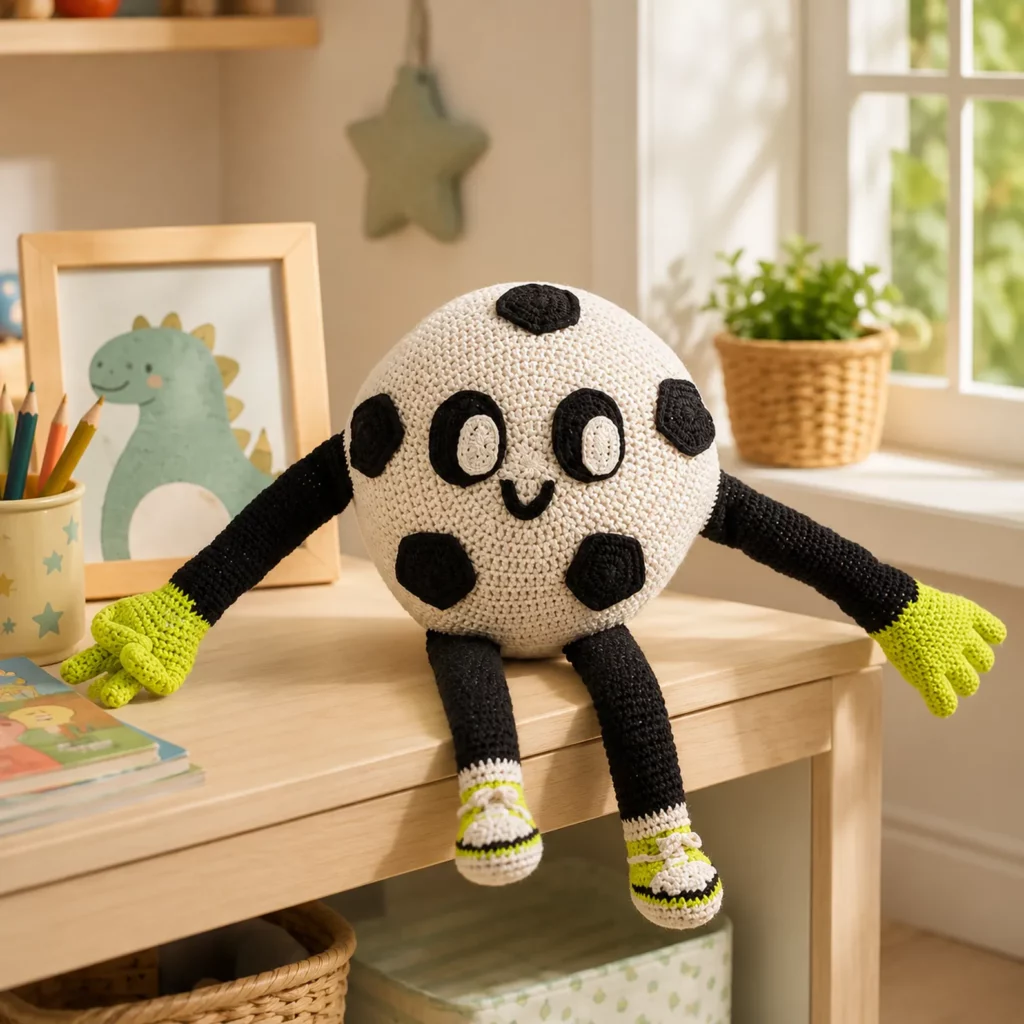 Cute Soccer Ball Amigurumi Crochet Pattern: A Fun Sports-Themed Plush Toy for Beginners (photo 1)