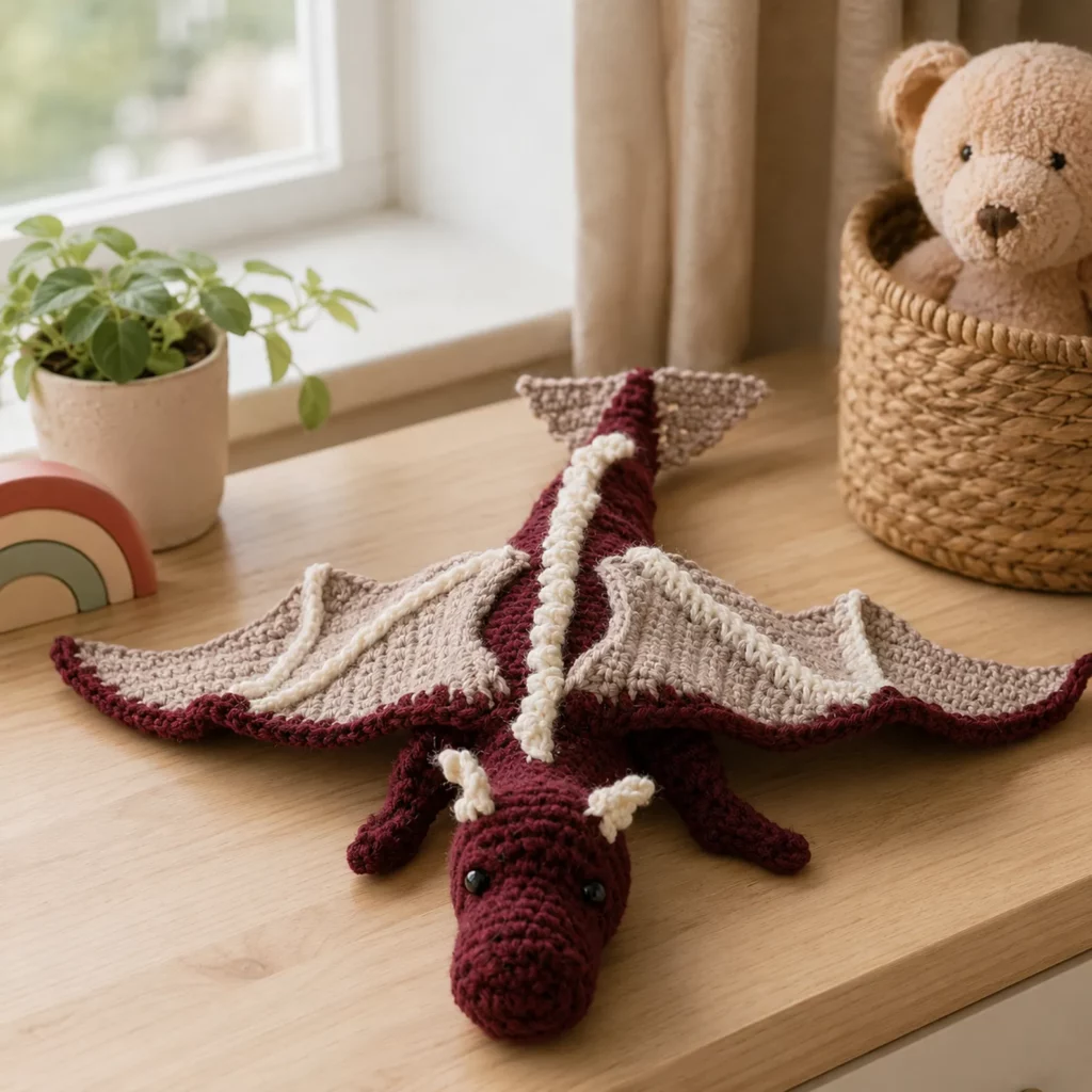 Dragon Amigurumi Crochet Pattern: A Magical Flying Dragon Toy for Fantasy Lovers (photo 1)