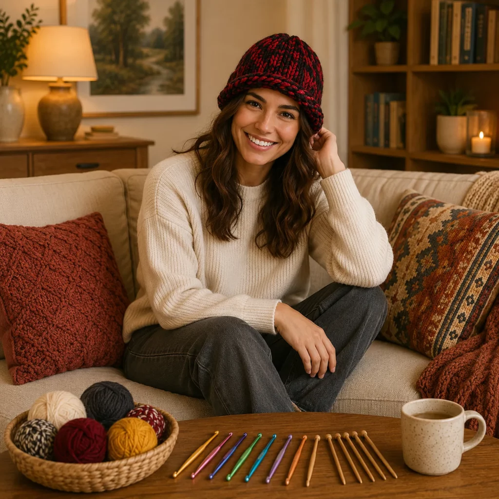 Easy Marble Beanie Crochet Pattern: A Stylish Chunky Hat with Cozy Rolled Brim (photo 2)