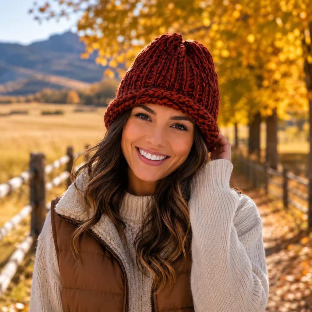 Easy Marble Beanie Crochet Pattern: A Stylish Chunky Hat with Cozy Rolled Brim (photo 1)