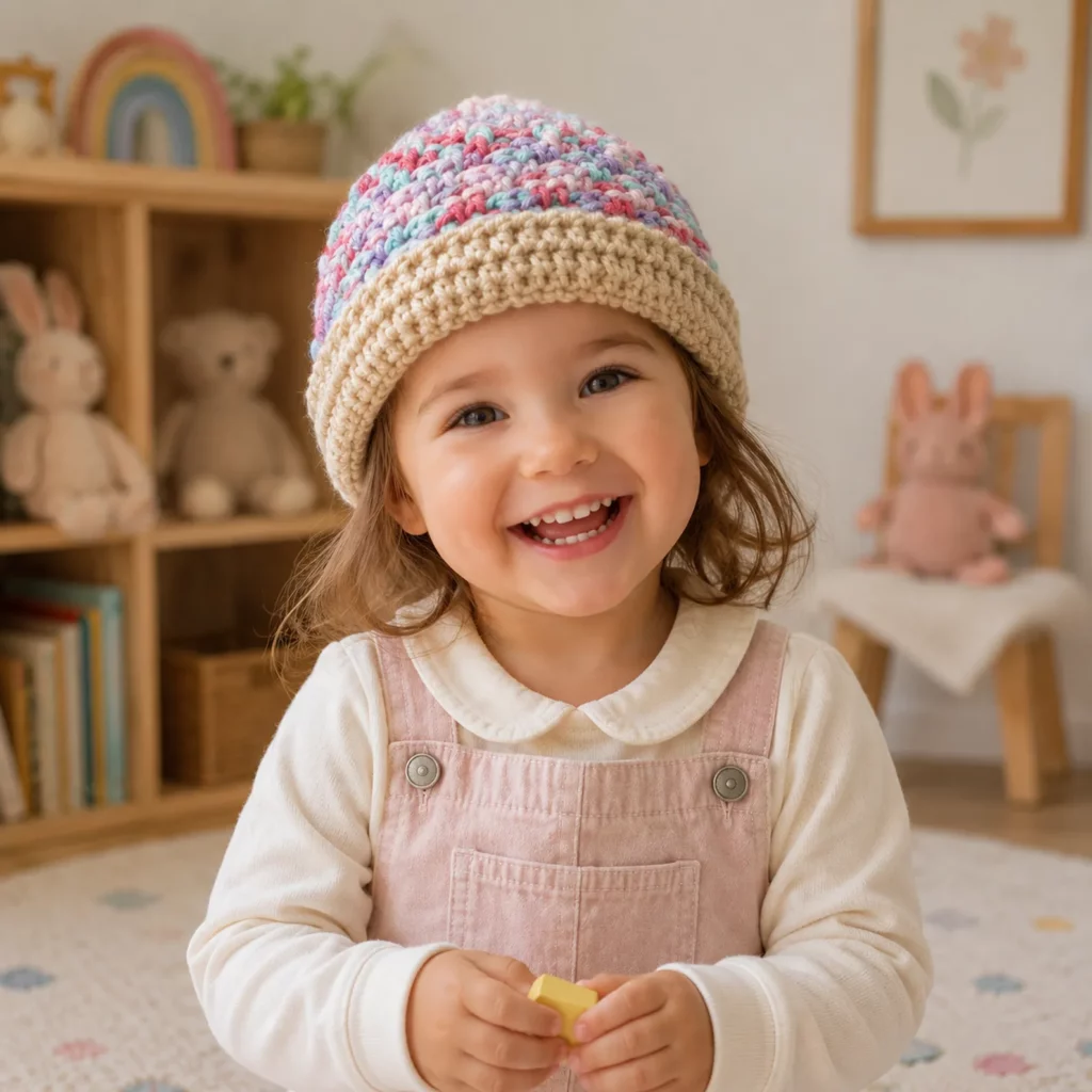 Easy Pastel Crochet Baby Beanie Pattern – A Cozy Crochet Pattern for Beginners (photo 1)