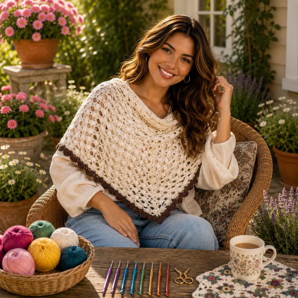 Easy Triangle Lace Shawl Crochet Pattern: A Lightweight and Elegant Wrap for Every Season (photo 2)