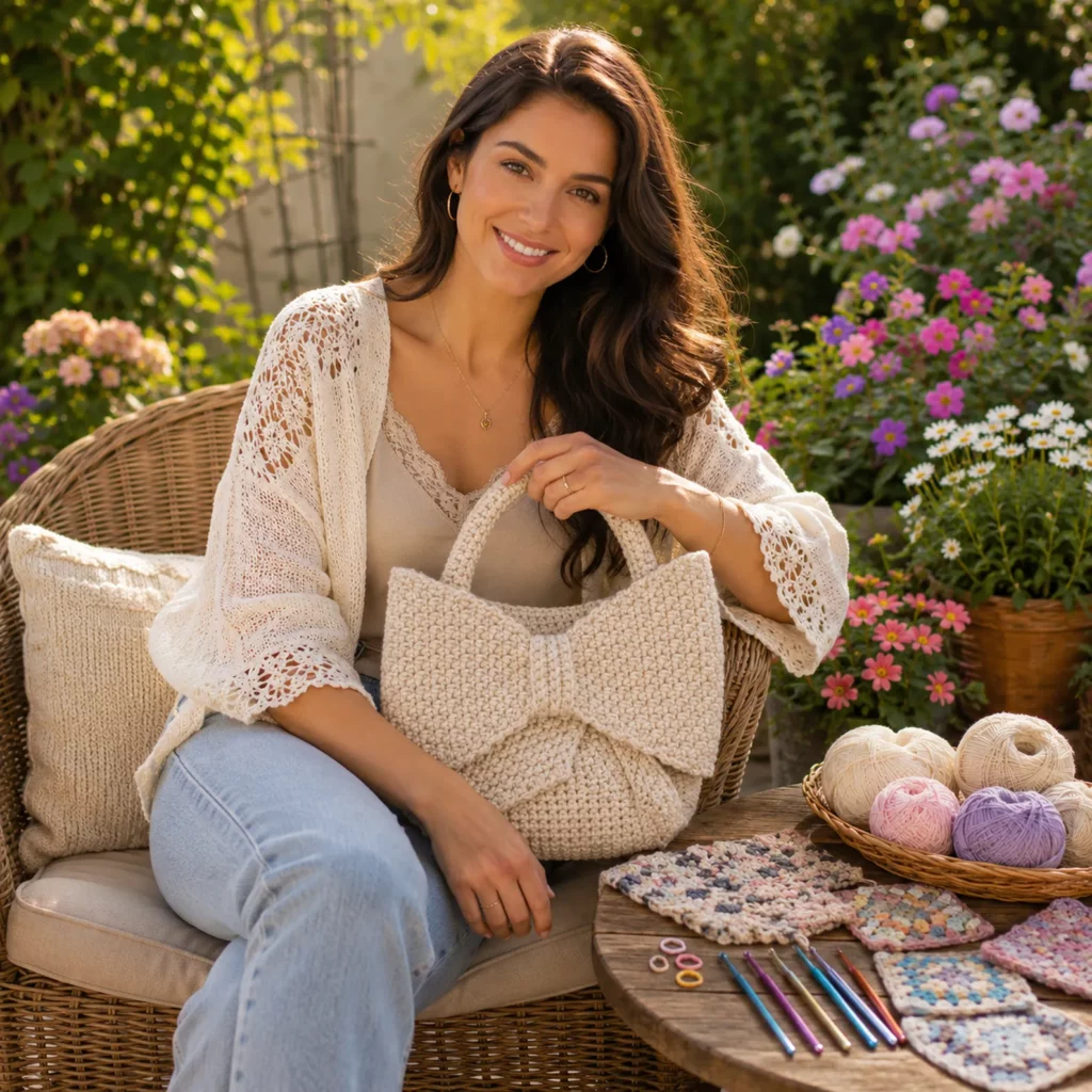 Elegant Bow Crochet Handbag Pattern – A Stylish and Feminine Crochet Pattern for Everyday Fashion (photo 2)