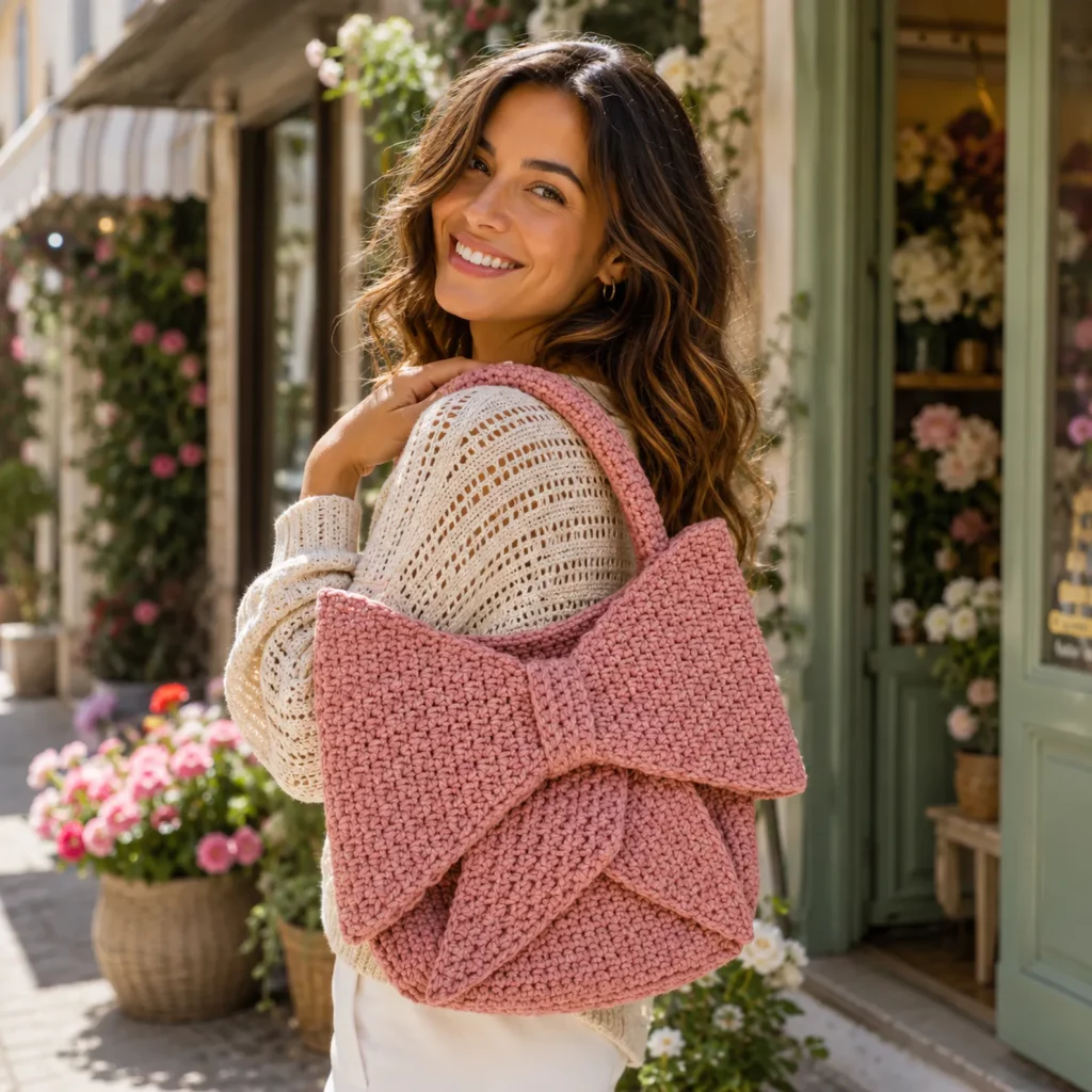 Elegant Bow Crochet Handbag Pattern – A Stylish and Feminine Crochet Pattern for Everyday Fashion (photo 3)