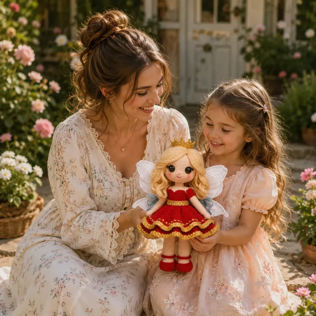 Princess Fairy Doll Crochet Pattern: A Royal Amigurumi With Crown, Wings, and a Ruffled Party Dress (photo 3)