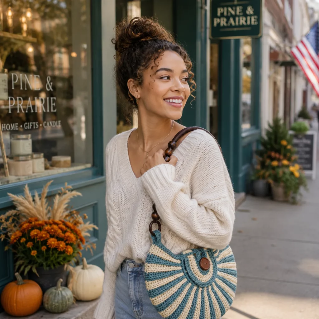 Round Sunburst Crochet Handbag Pattern: A Stylish Retro Boho Bag for Everyday Use (photo 3)
