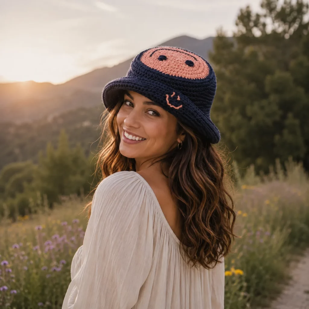 Smiley Face Bucket Hat Crochet Pattern: A Fun and Trendy Crochet Hat for Beginners (photo 3)