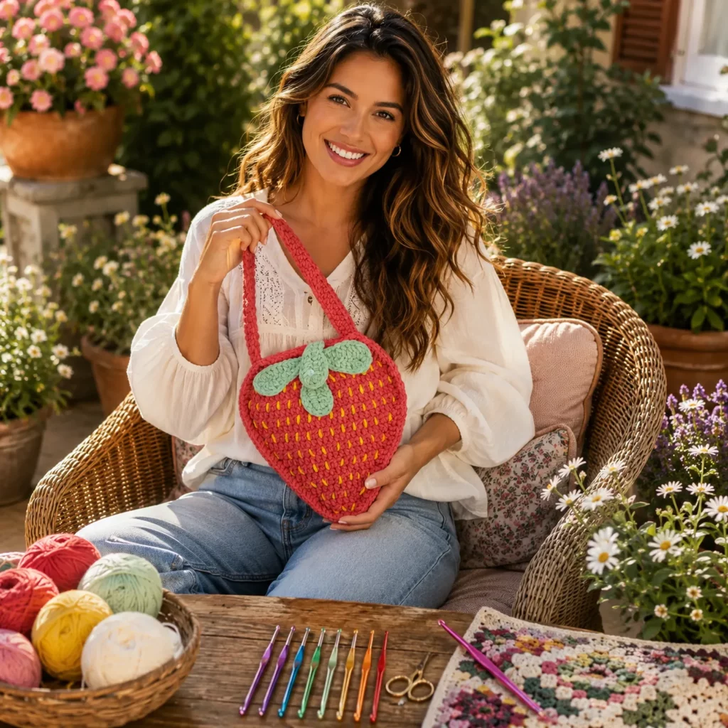 Strawberry Purse Crochet Pattern: A Sweet and Adorable Fruit-Shaped Bag for Beginners (photo 2)