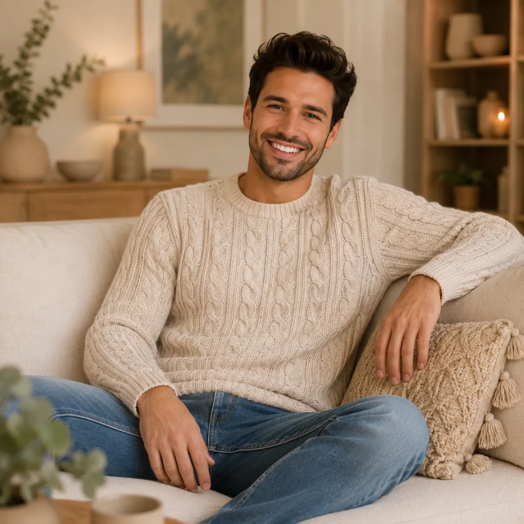 Timeless Crochet Pattern for a Men’s Cable Knit Sweater (photo 2)