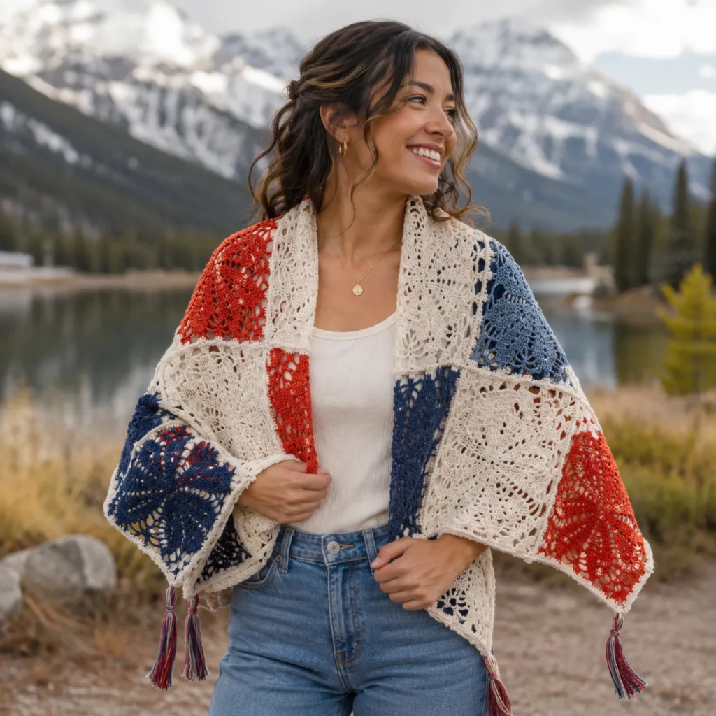Vintage Lace Patchwork Crochet Vest Pattern: A Beautiful Floral Motif Layering Piece (photo 3)